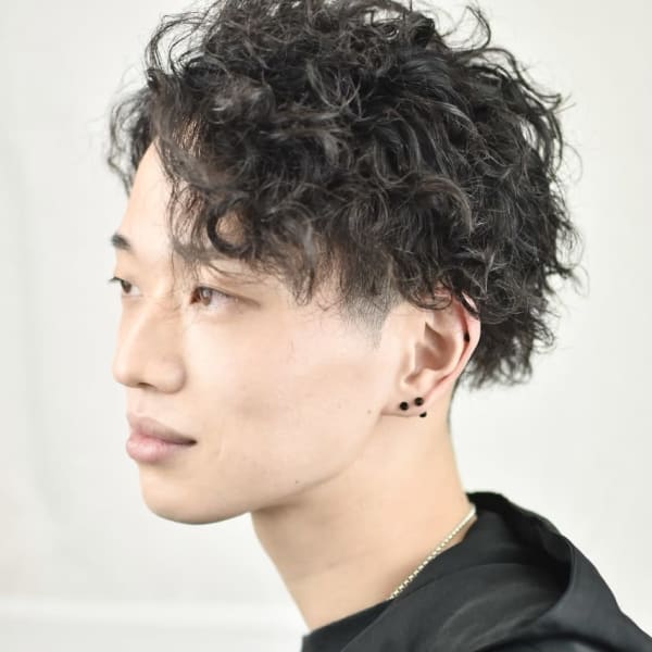 2ブロ×重めマッシュ×MIXパーマスタイル　