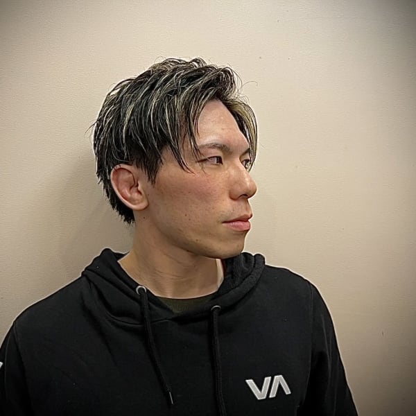 メンズショートメッシュスタイル