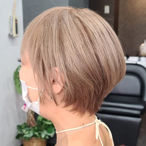 ★大人ミルクティーグレージュ★ショートヘア★