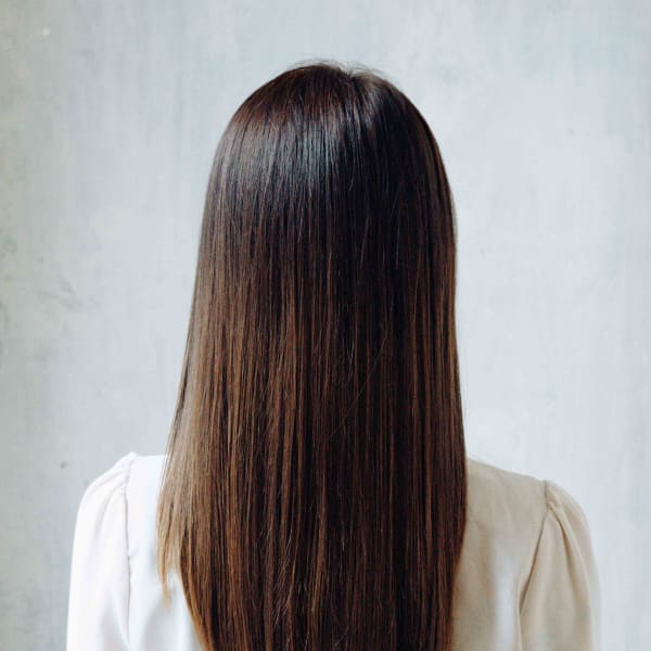 【越谷駅前 髪質改善(酸熱)トリートメント】オン眉×ロング