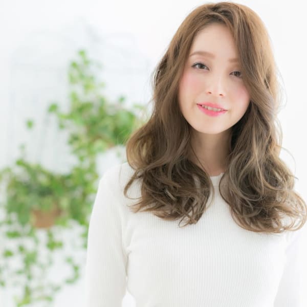 【浅草美容院HANARE】かきあげバング×ロングウルフe