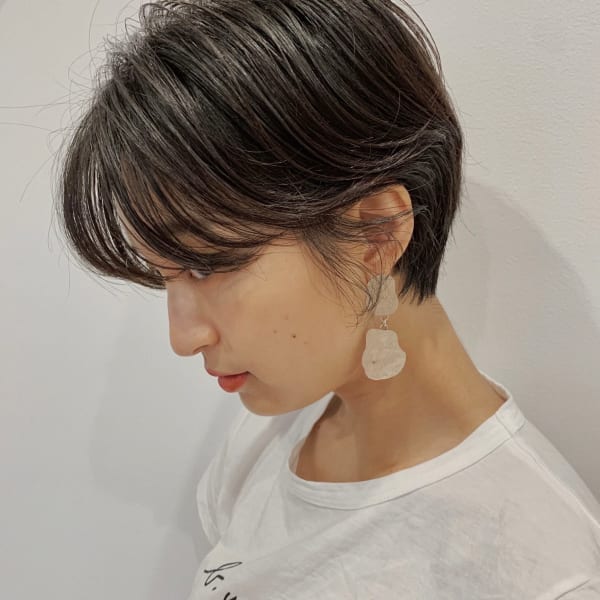 美髪ミニウルフデジタルパーマショートカットミディアムミニボブ