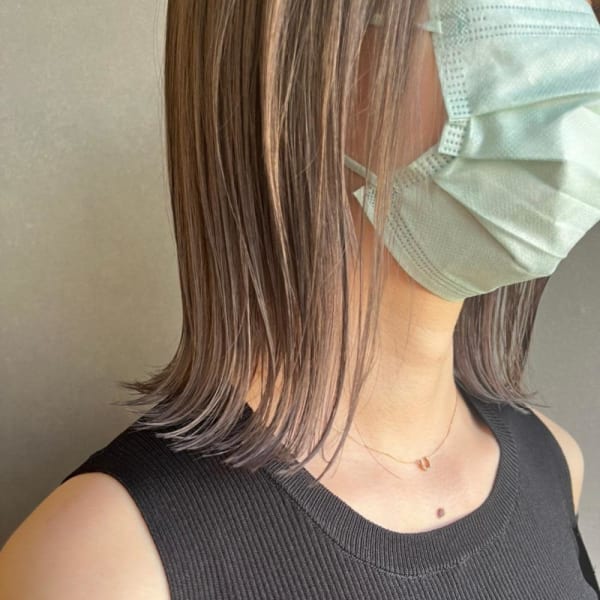 ミルクティーベージュ×ベルボブ