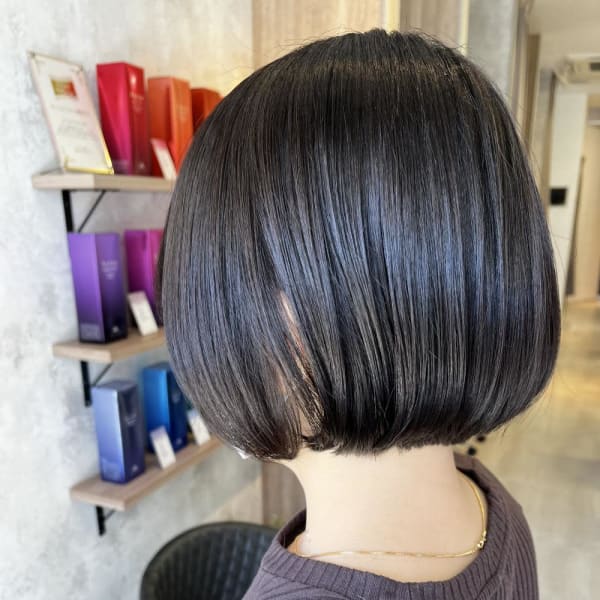 内巻きミニボブ|半個室美容室 roan 福津店