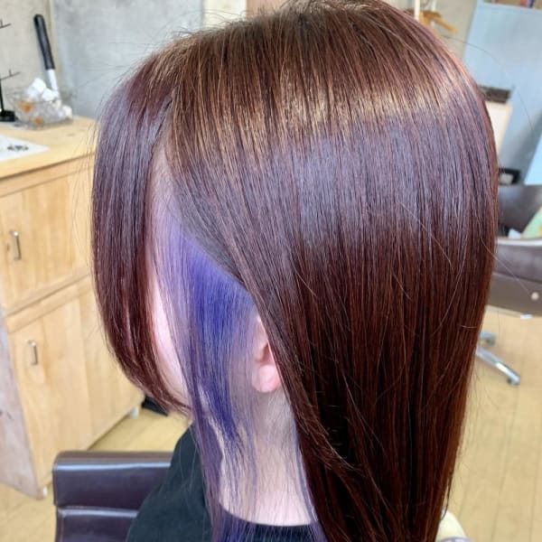 *ラベンダーのイヤリングカラー*