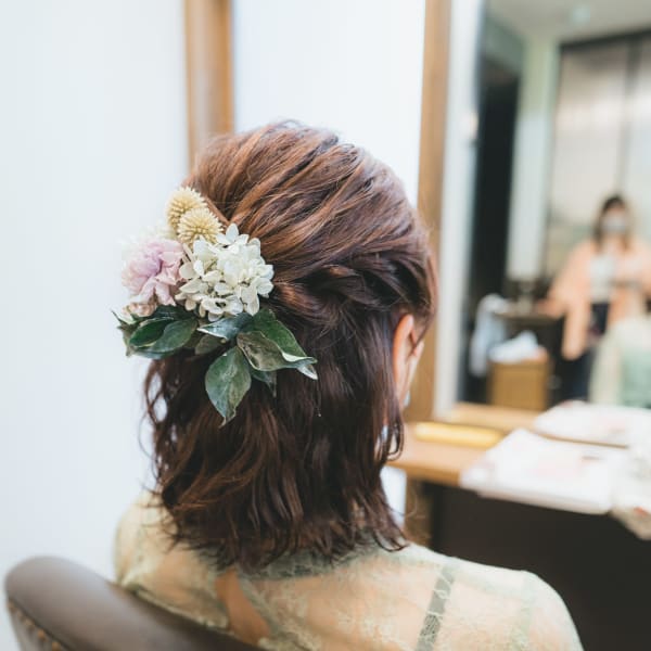 ★肩ボブヘアのハーフアップスタイル★