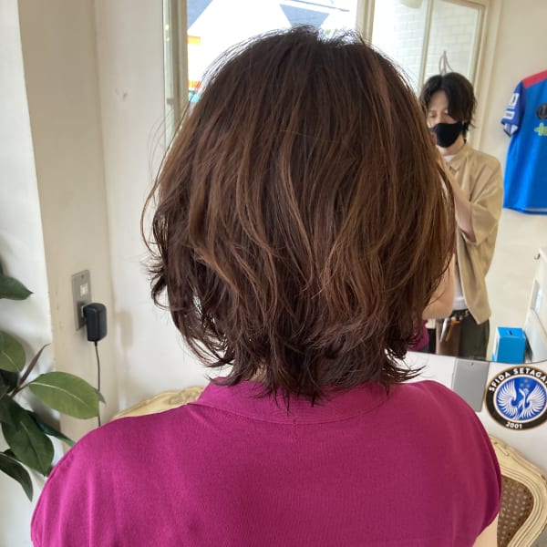 大人女子に◎ゆるふわショートボブ似合わせパーマ梅ヶ丘美容室