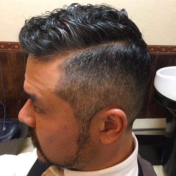 【ビジネスショート】パーマ風フェードカット|ヘアサロン大野都ホテル店