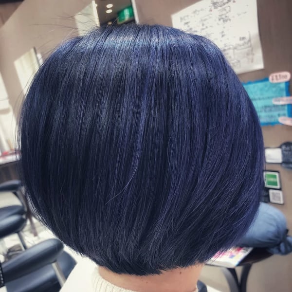 大人女性似合わせショートミセスブルーバイオレット