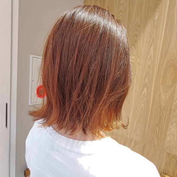 オレンジピンク×ベージュ|トリートヘアデザイン市川店