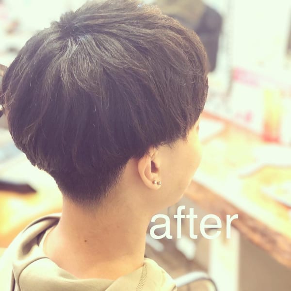 ストレート×マッシュツーブロック|HAIR MAKE FACTORY APNEK