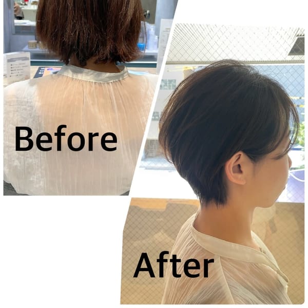 ボブからハンサムショート☆ウザバングでこなれ感up☆