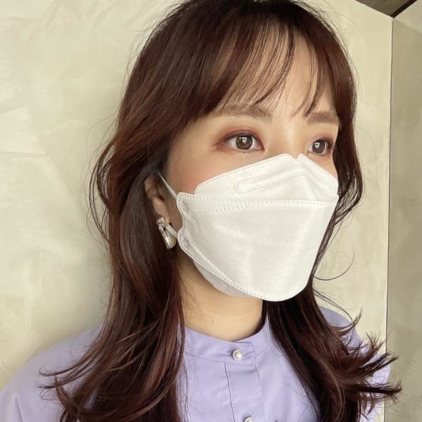 くびれヘア 暖色カラー 韓国ヘア