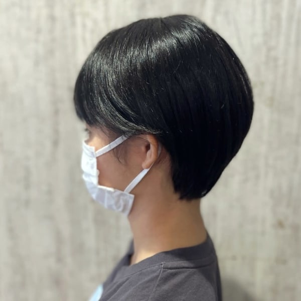 【tetote村山サロンスタイル】さわやか☆黒髪ショート