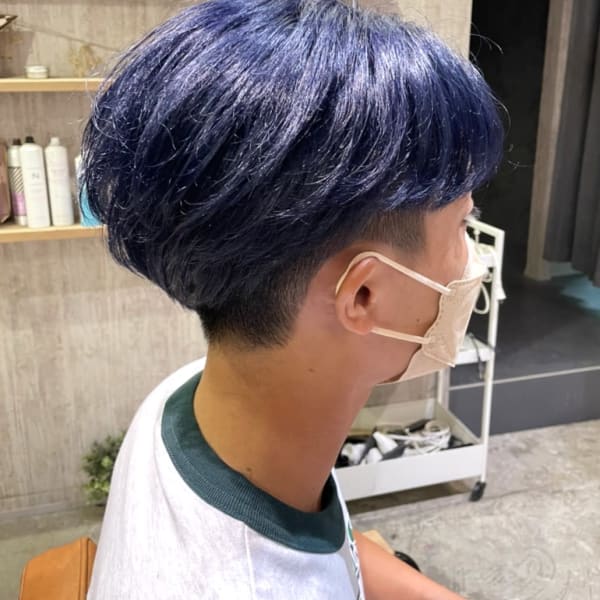 【tetote飛鳥サロンスタイル】刈り上げショート×ブルー