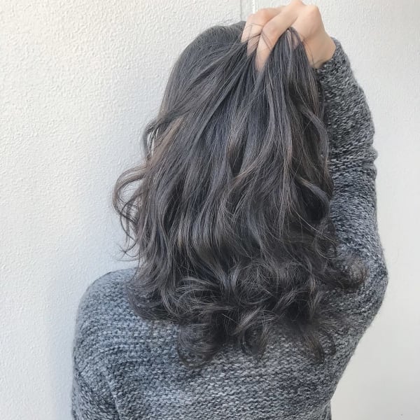 極細ハイライト×グレージュ