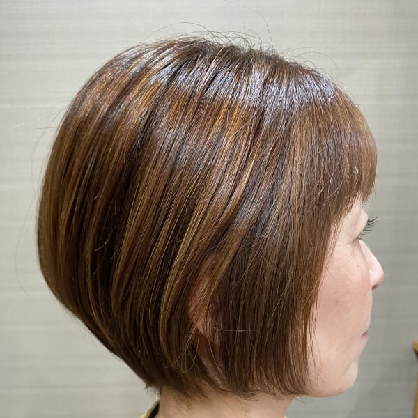 ショートボブ×ハイライト