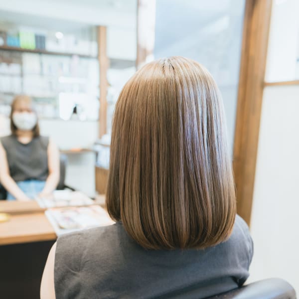 ★ツルッと内巻きボブにほうじ茶ラテベージュカラー★