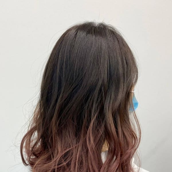 ピンクアッシュグラデーション