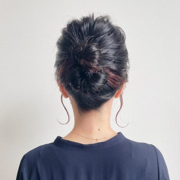 【お呼ばれヘア】トライアングル団子アレンジ