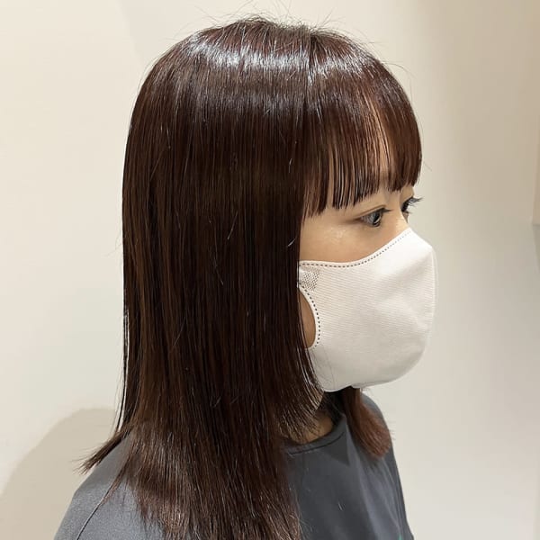 ワイドバングのロブヘア　【池袋美容室　uchla】