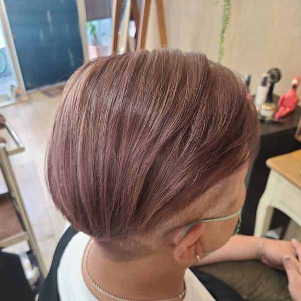 メンズサイドパート×ミルクティーベージュ|another sky