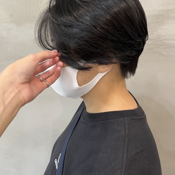 ハンサムショート×ワンカールパーマ