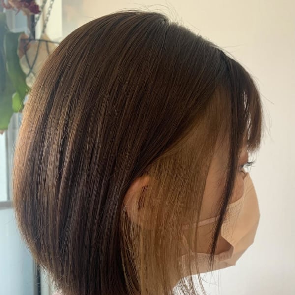 インナーカラー×ベージュ