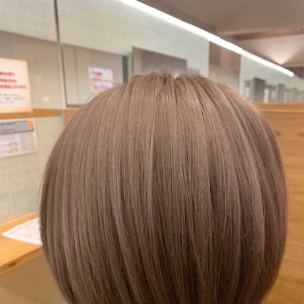 【この夏注目!】ボブウルフ ピンクグレージュ