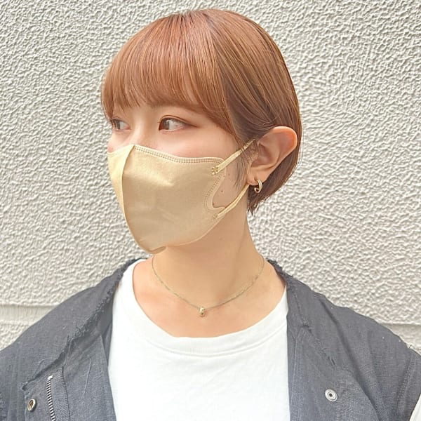 オレンジベージュ☆ラウンドマッシュ