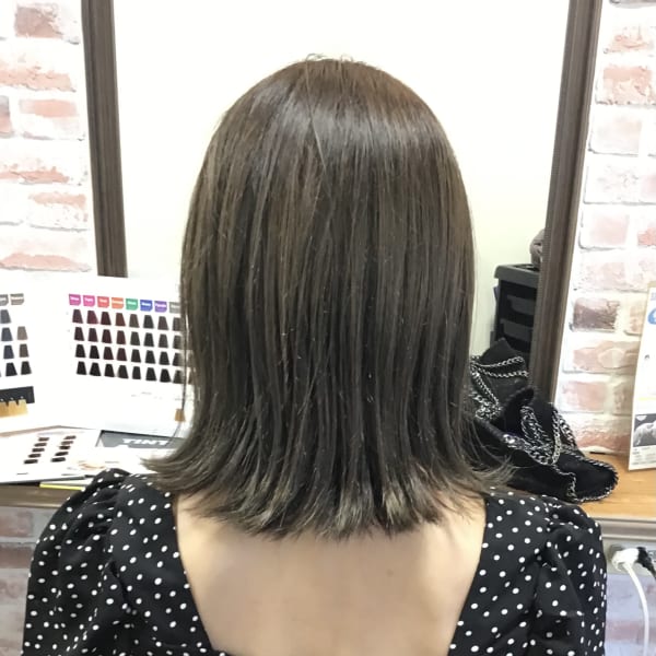 切りっぱなしボブ⁂グレージュ|Silvana Hair Studio