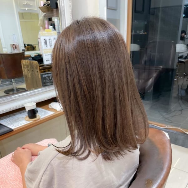 白髪ぼかしハイライト ミルクティーベージュ【横浜】