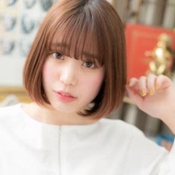 COVER HAIRで叶う*シースルーバング小顔前下がりボブ