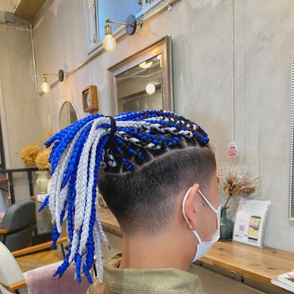 【ブレイズヘア】ブルー&シルバー