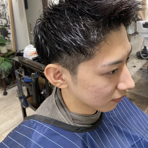 【ツーブロック・アップバング】