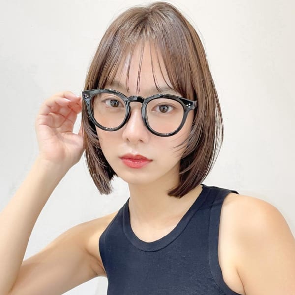 外ハネボブセクションカラーグラデーションカラーペールベージュ