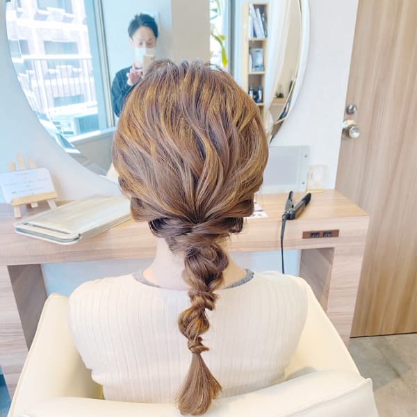 結婚式編み下ろしヘア