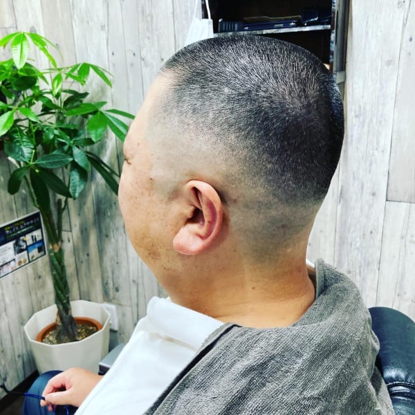 【丸刈りスキンフェード】