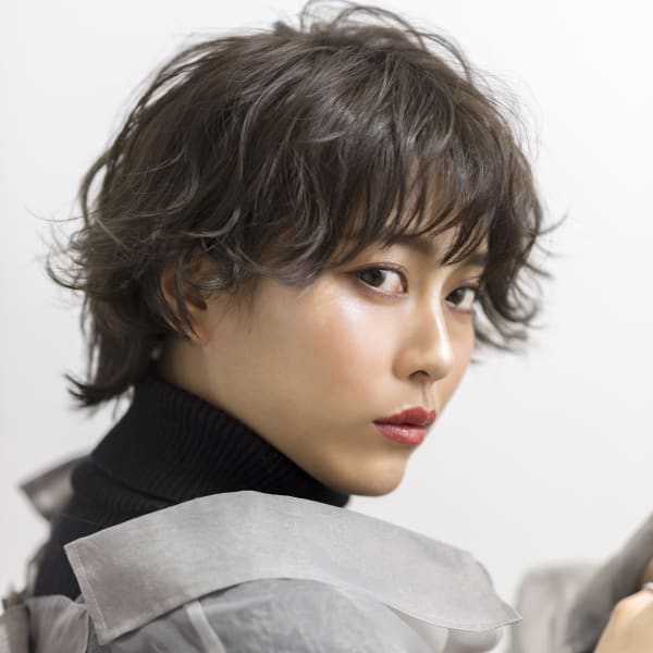 【emu井上信洋】強めルーズパーマのショートマッシュウルフ