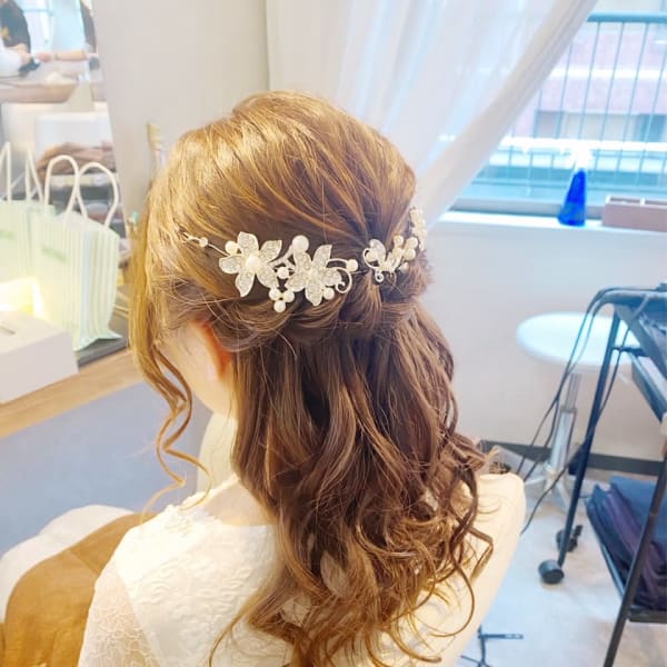 お呼ばれハーフアップ