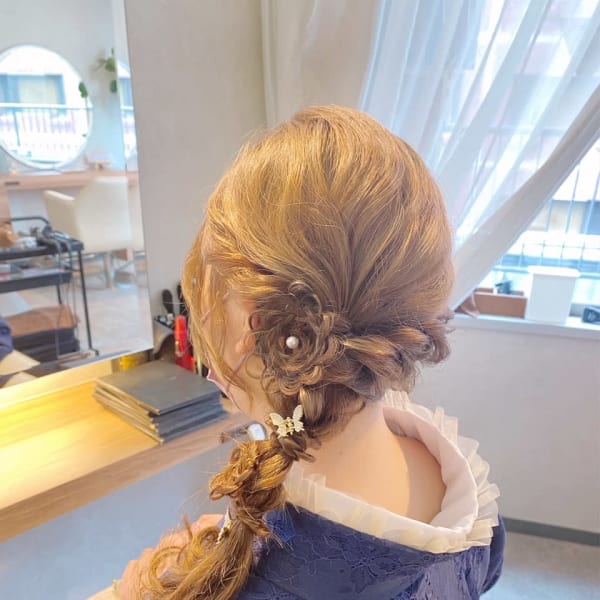 サイド編み下ろしアレンジ