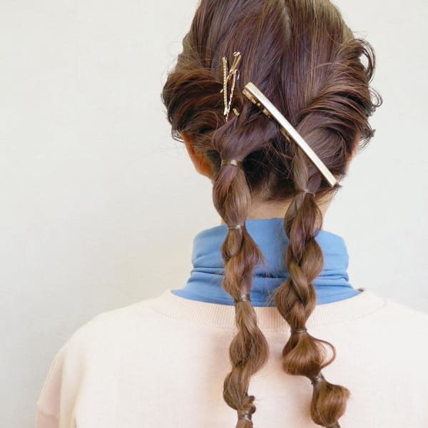 おしゃれなねじりアレンジ