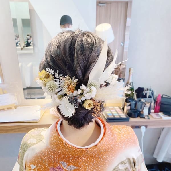 成人式シニヨンヘア
