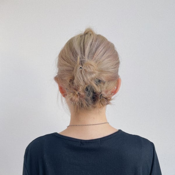 【お呼ばれヘア】トライアングルお団子