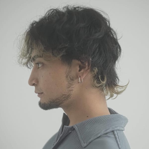 センターパート×ウルフ