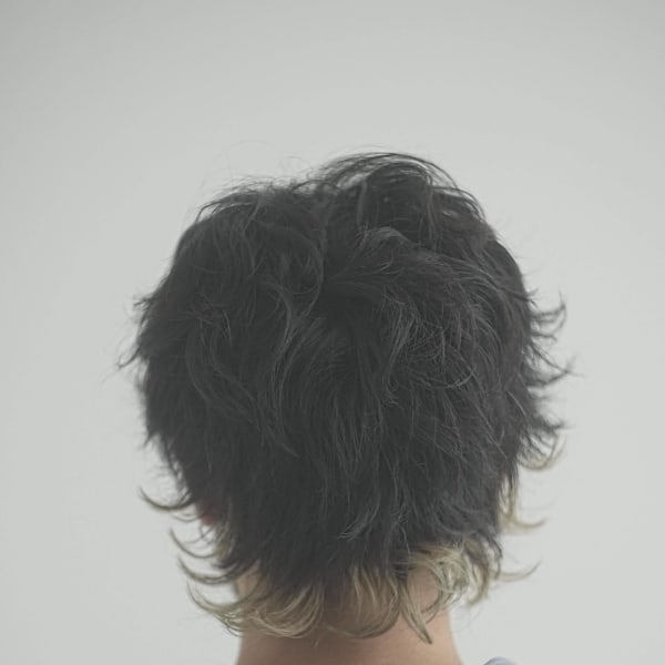 センターパート×ウルフ