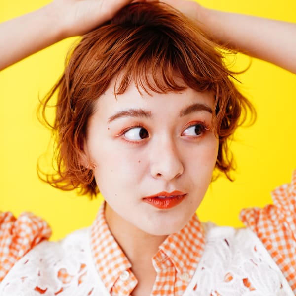 ショートバング×ゆるふわパーマ