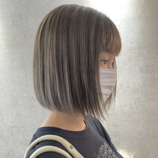 【BOND平山のサロンスタイル】透明感 プラチナグレージュ