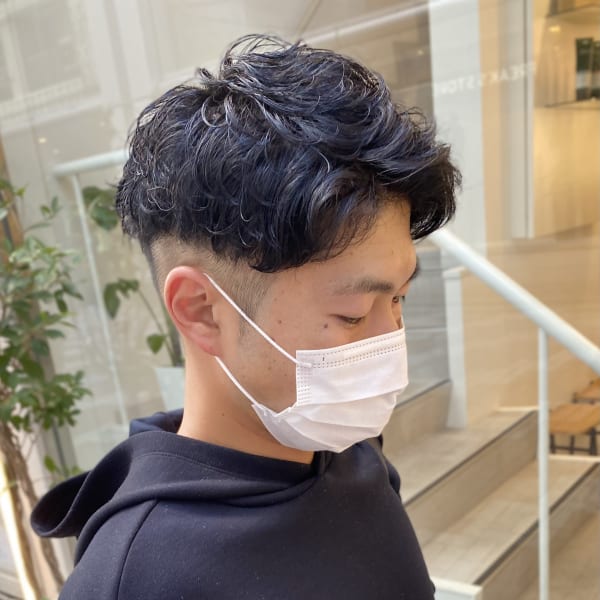 ツーブロック × パーマ