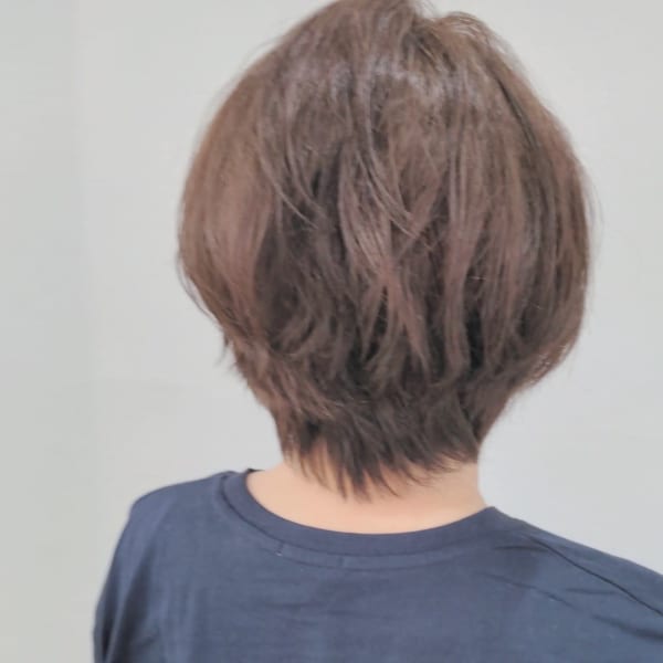 クシュっとパーマ。